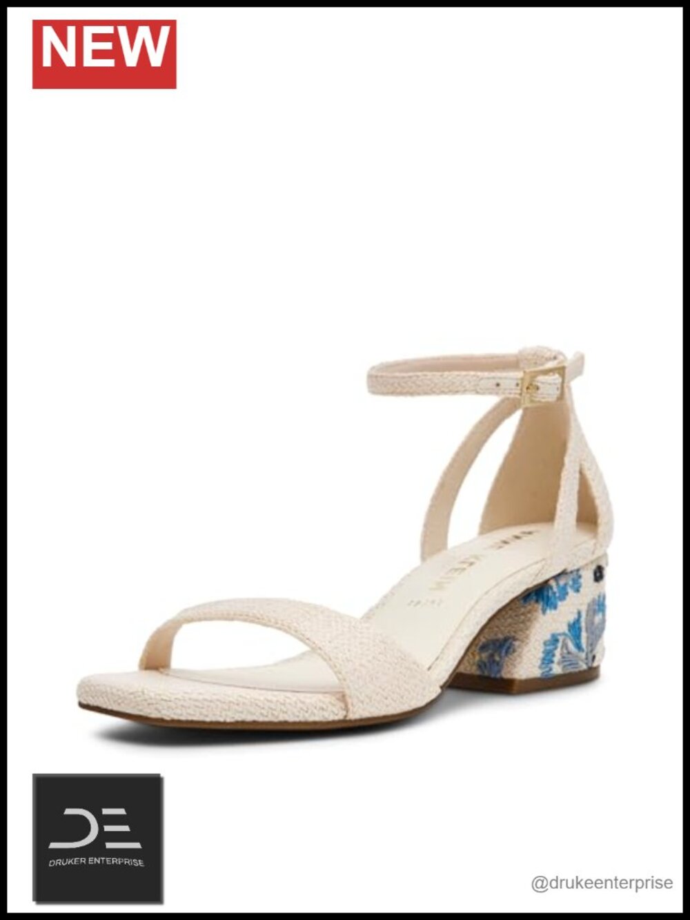 Anne Klein Mia-E Platform Heels Ankle Strap PU Polyurethane Womens